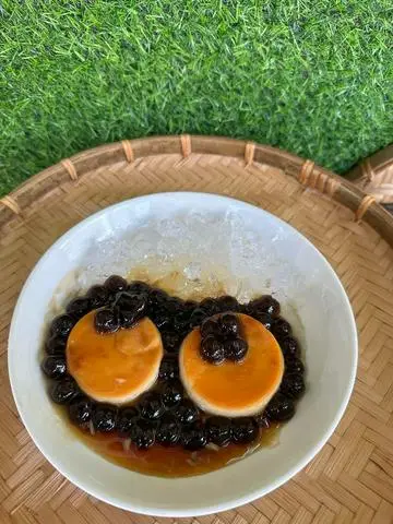 Hình ảnh Flan trân châu đường đen