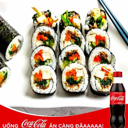 Hình ảnh Kimbap Thường - Coca Chai
