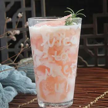 Hình ảnh Sữa tươi thạch đào dầm