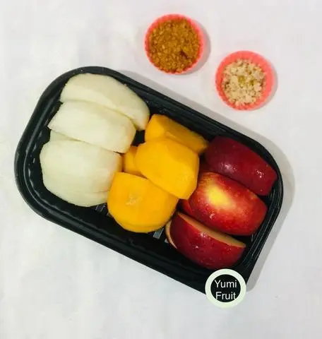 Hình ảnh Hộp mix 3 món - táo đỏ - lê - hồng giòn