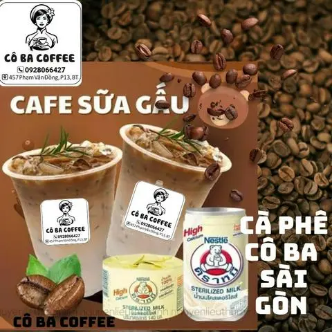 Hình ảnh cà phê sữa gấu 