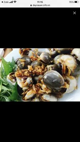 Hình ảnh ốc mỡ xào tỏi 