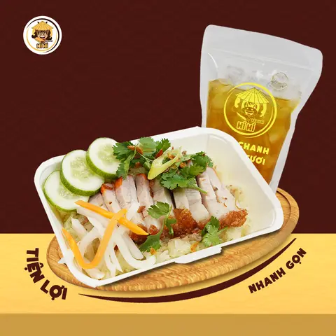 Hình ảnh Xôi heo quay - trà chanh