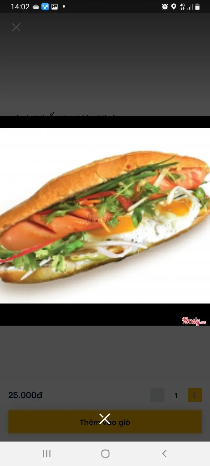 Hình ảnh bánh mì thịt chả thêm xúc xích