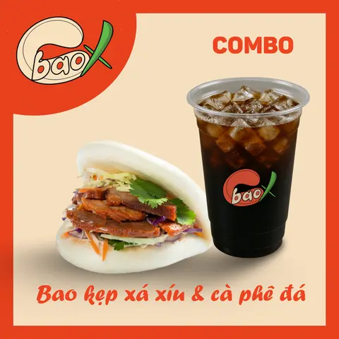 Hình ảnh Bao kẹp xá xíu & Cà phê đá
