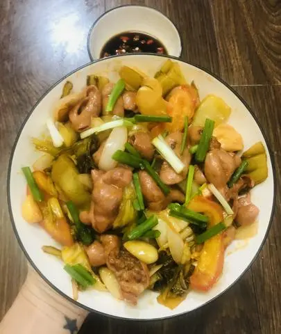 Hình ảnh Cơm Rang Dưa Xào Lòng Già 