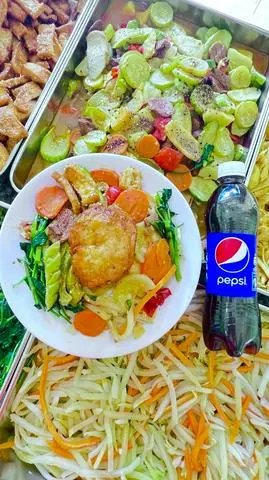 Hình ảnh Cơm Chay Thập Cẩm + Chả Cá Chay  Nguyên Miếng   +Pepsi