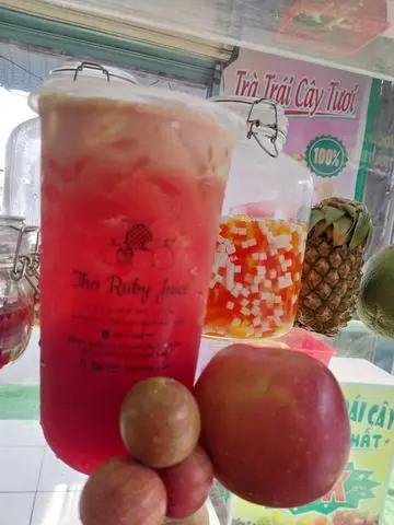 Hình ảnh Nước ép nguyên chất mận Hà Nội và táo ly 600ml
