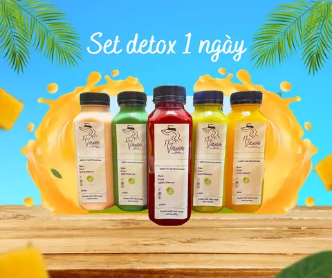Hình ảnh Set detox juicelife 1 ngày - 3 chai ép & 2 chai smoothies