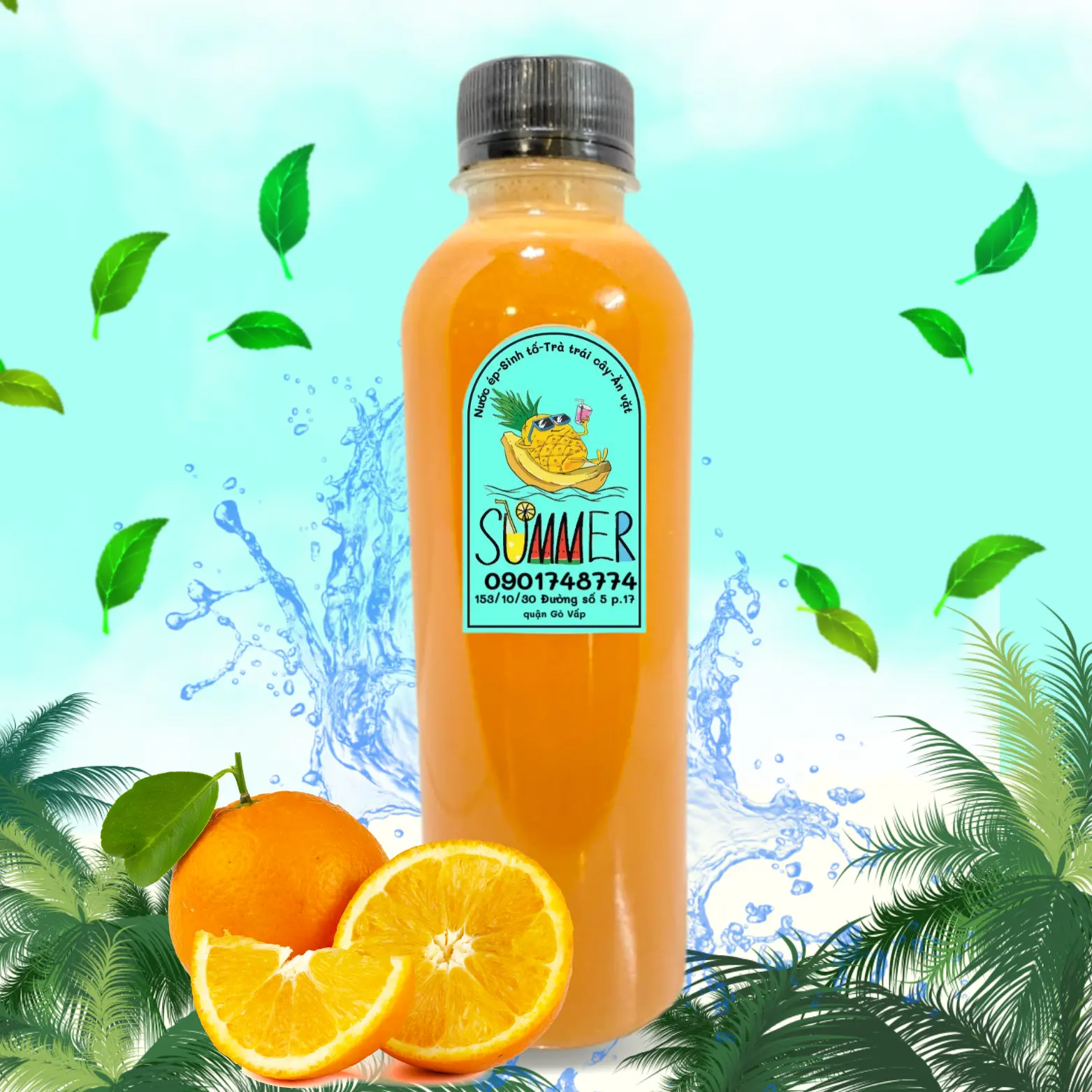 Hình ảnh Nước Cam Vắt Nguyên Chất Chai 330ml