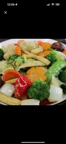Hình ảnh Rau củ xào dầu mè