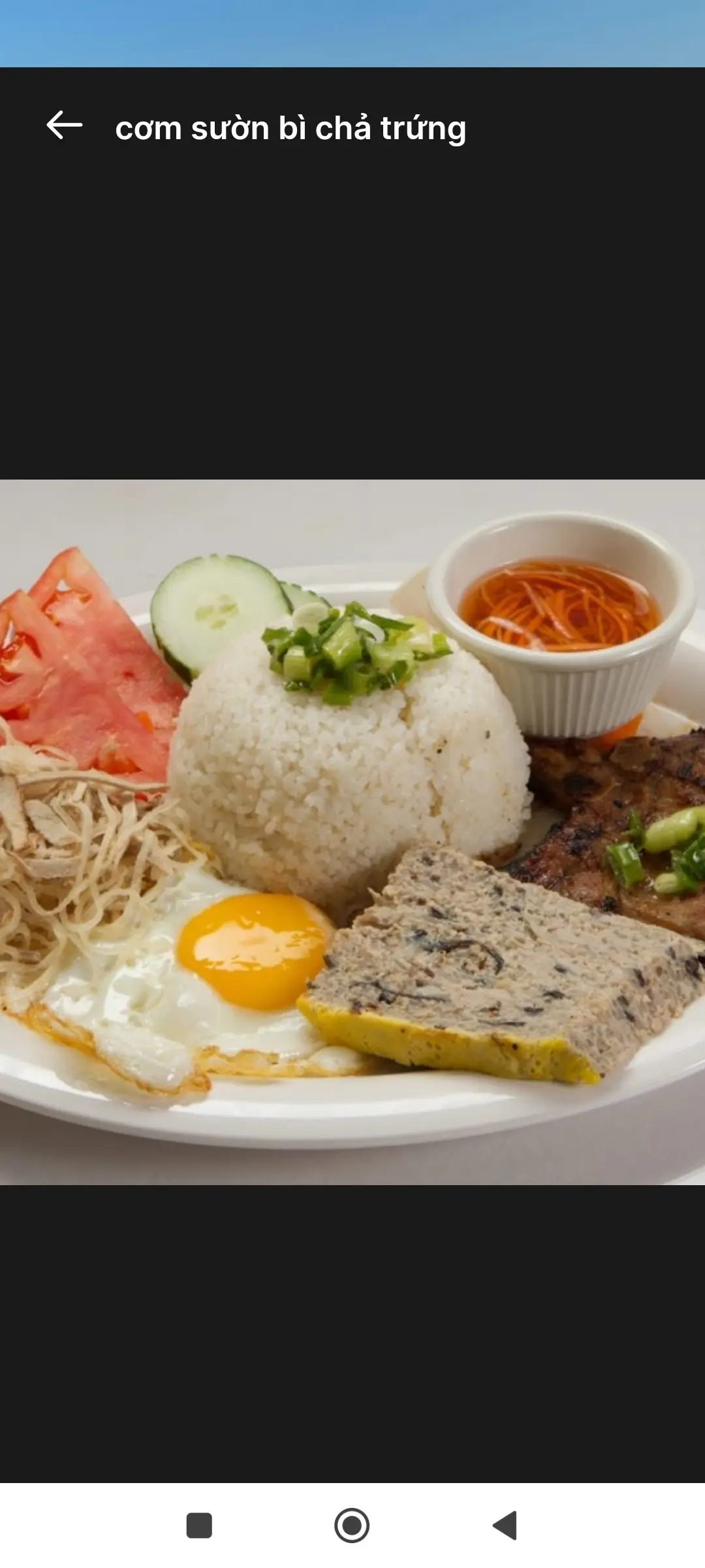 Hình ảnh cơm sườn bì ốp la