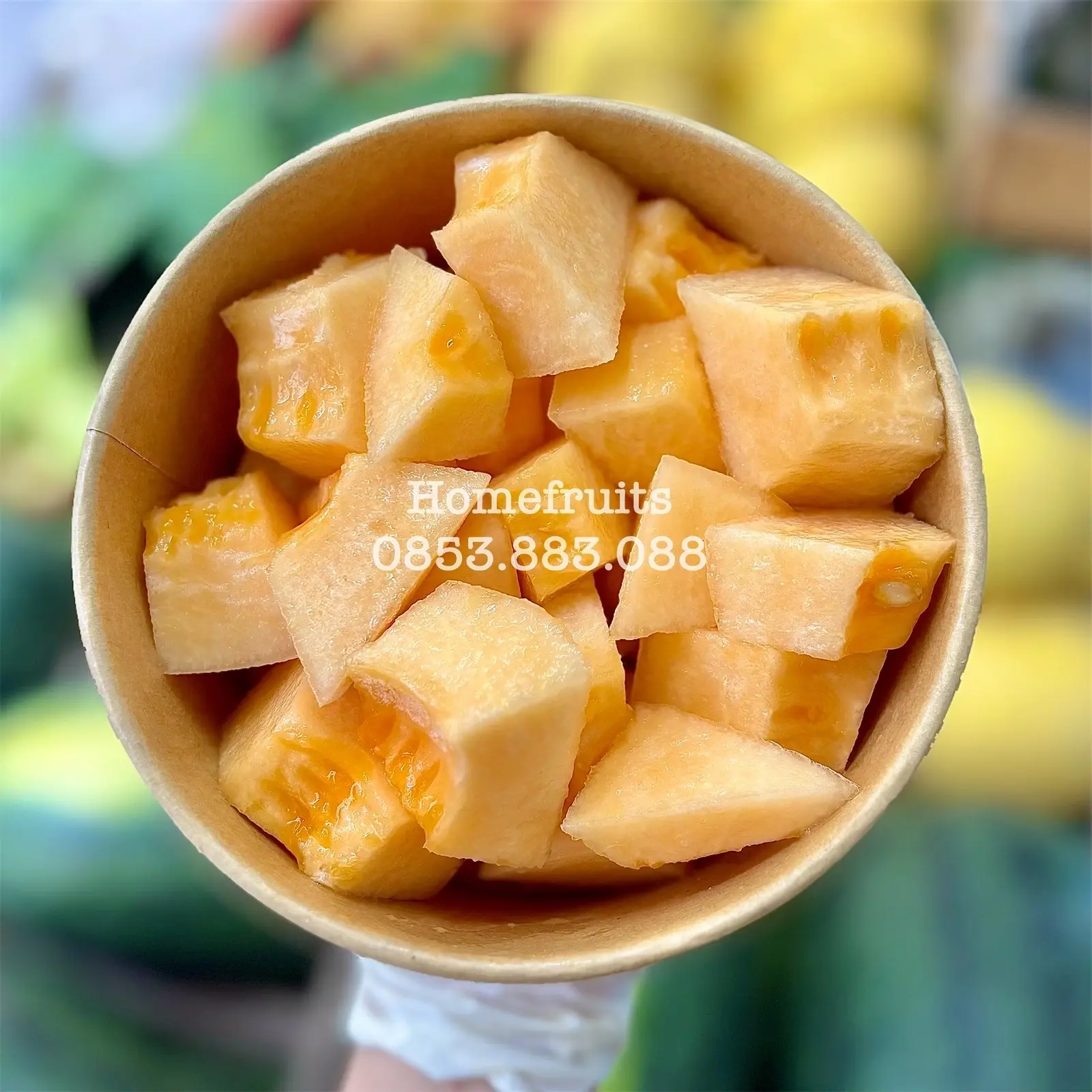 Hình ảnh Khay dưa vàng bổ miếng ngon