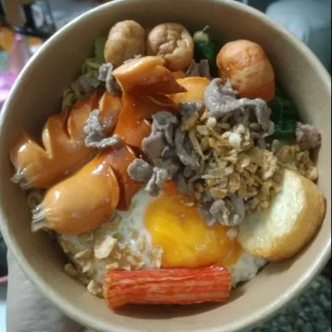 Hình ảnh Mì Trộn Đặc Biệt 2 Gói Thịt Bò Full Topping