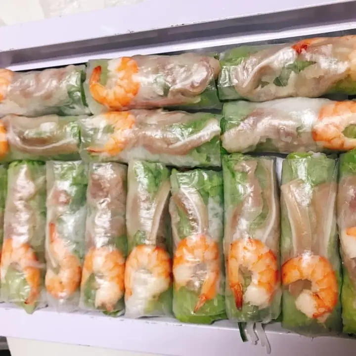 Hình ảnh 10 gỏi cuốn tôm tai heo+ trà Đào 