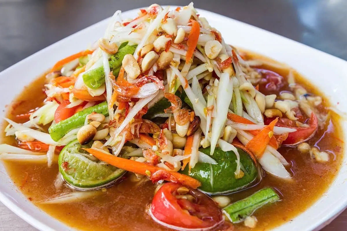 Hình ảnh Gỏi đu đủ Thái Lan (mắm cá)