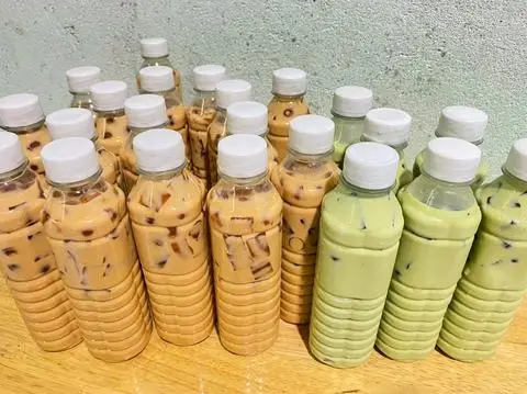 Hình ảnh trà sữa thái thạch xanh, thái thạch đỏ