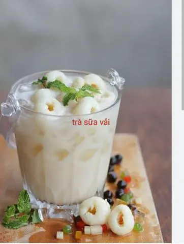 Hình ảnh trà sữa vải (N)