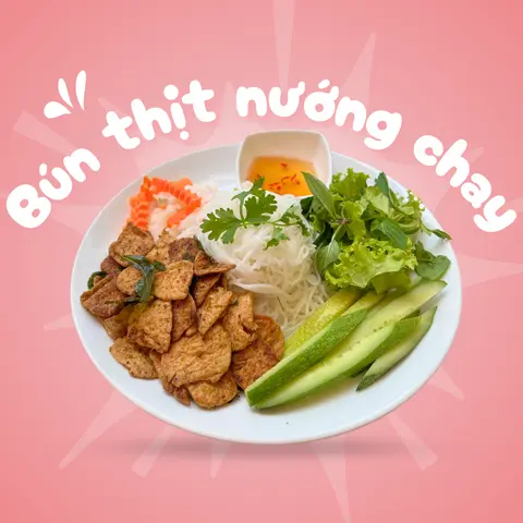 Hình ảnh Bún thịt nướng chay