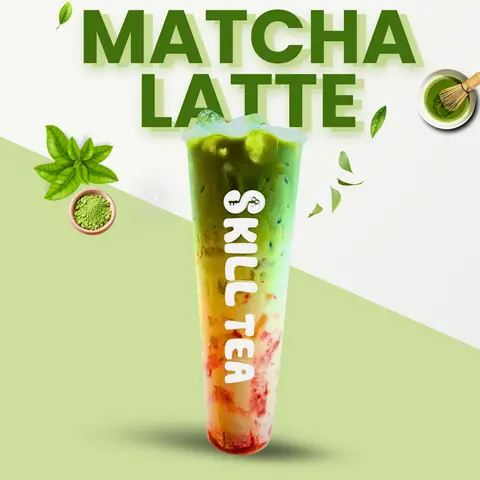 Hình ảnh Matcha Latte Tuyết Dâu (1 lít)