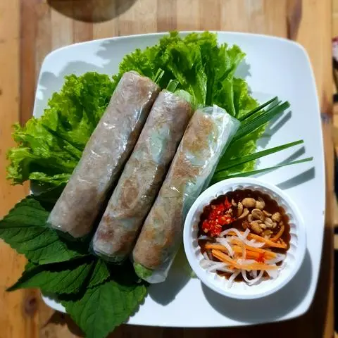 Hình ảnh Gỏi bì - thịt trộn thính  combo 5 cuốn.- nước mắm chua ngọt