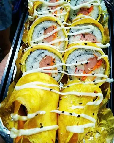 Hình ảnh trứng cụôn kimbap 