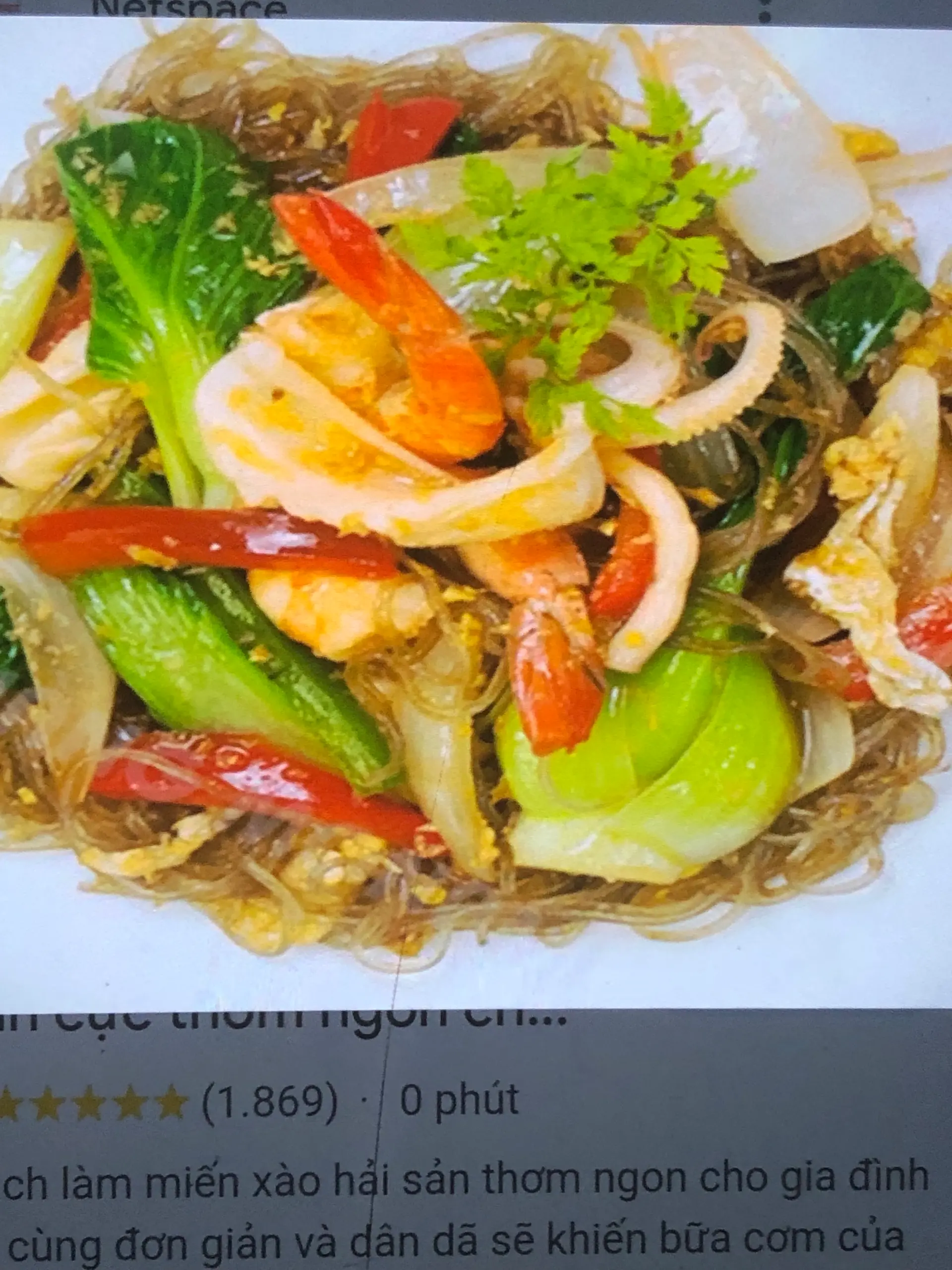 Hình ảnh Miến Xào Hải Sản