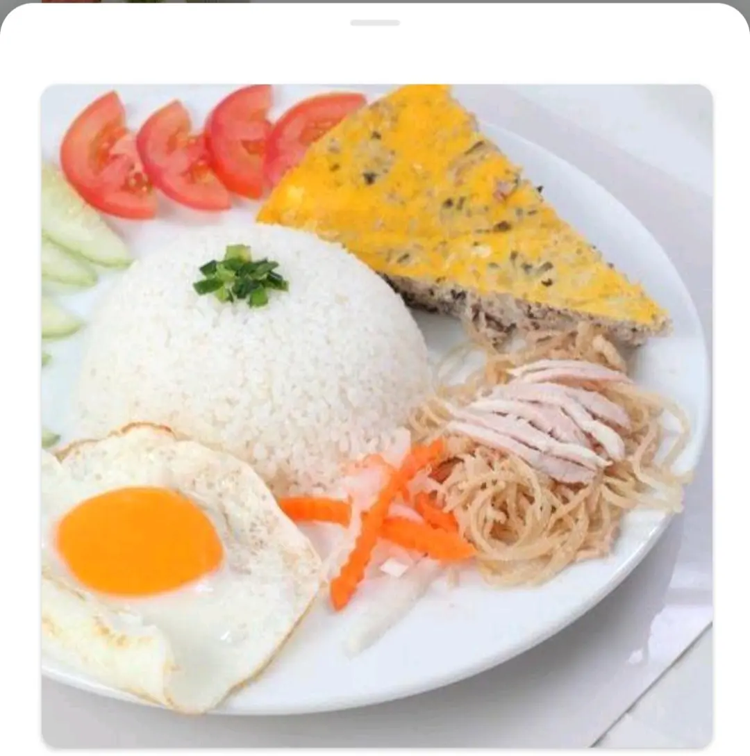 Hình ảnh cơm bì chả trứng