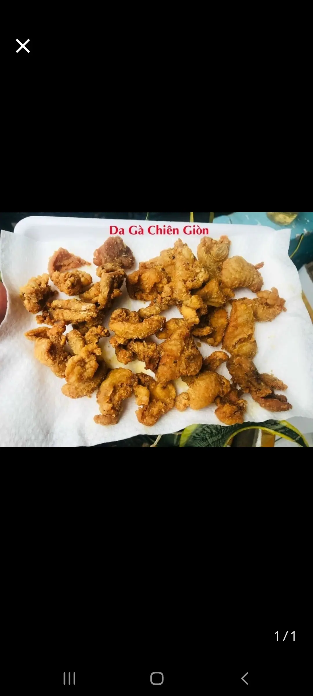 Hình ảnh Phần da gà thêm chiên giòn sốt mắm tỏi(50gram)