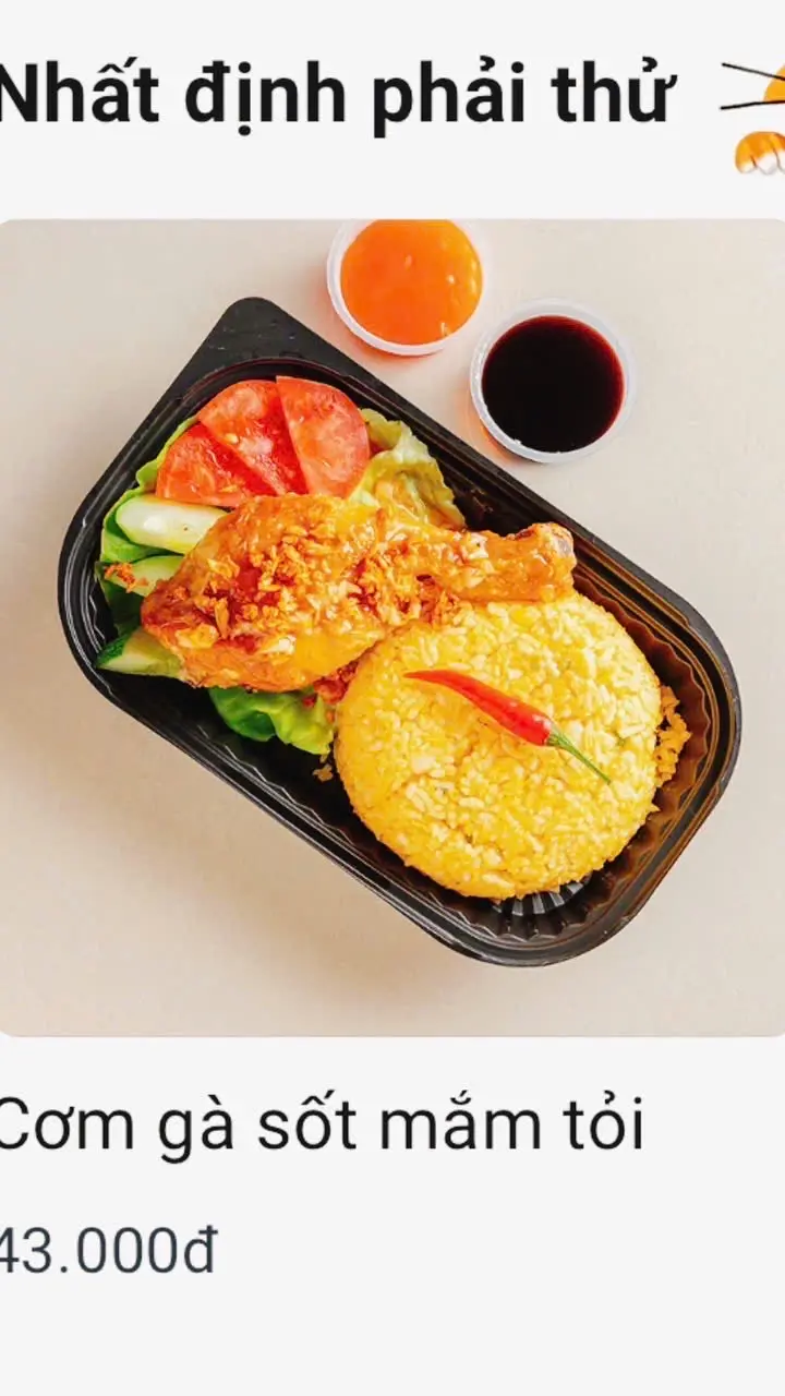 Hình ảnh Cơm Gà Sốt Cay