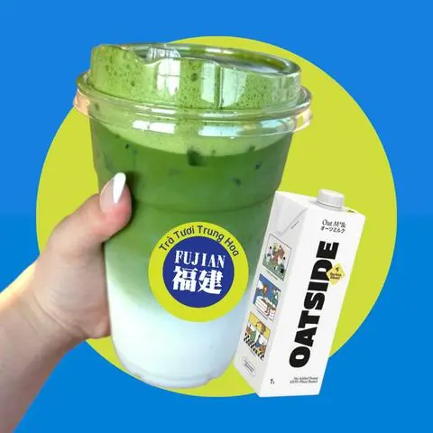 Hình ảnh Ngon & bổ- Matcha latte sữa yến mạch OatMilk - Ly 700ml