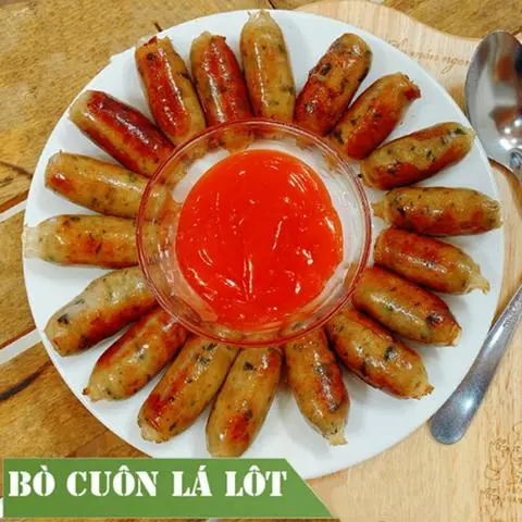 Hình ảnh Bò Lá Lốt Bọc (5 Viên), Chiên Sẵn Kèm (Tương Ớt, Cà)