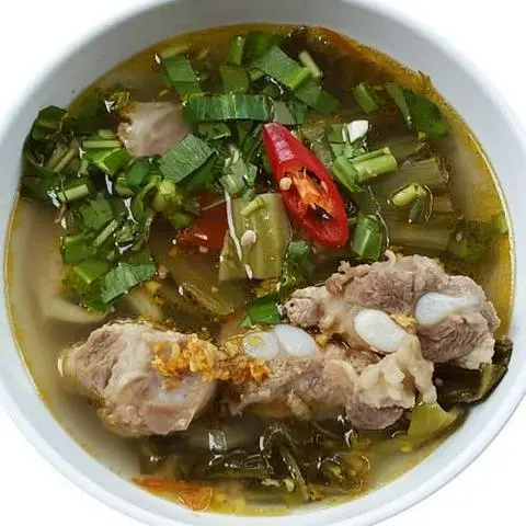Hình ảnh Canh Cải Chua Sườn Non 