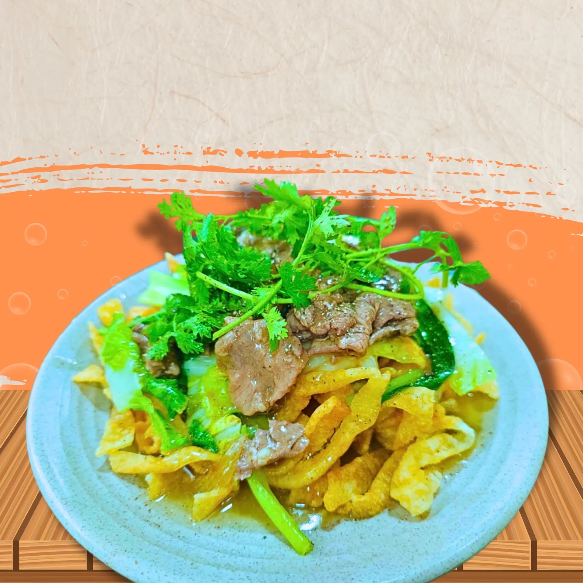 Hình ảnh Bánh Phở Chiên Phồng Bò