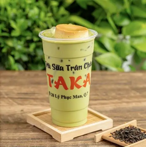 Hình ảnh Trà Sữa Thái Xanh Bánh Flan