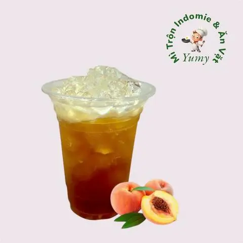 Hình ảnh Trà đào dầm trân châu trắng - ly lớn 800ml