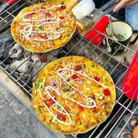 Hình ảnh Bánh tráng nướng thịt bằm 