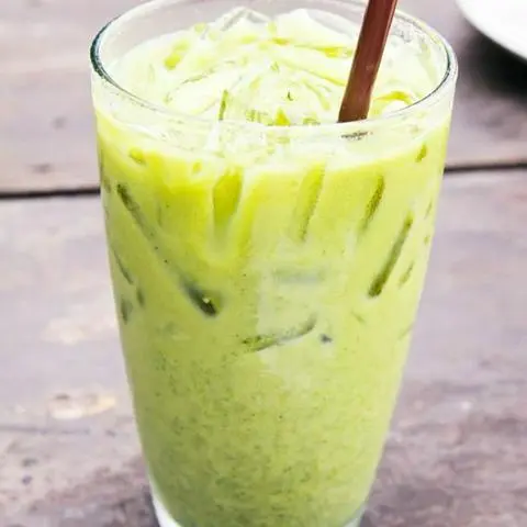 Hình ảnh trà sữa dưa lưới