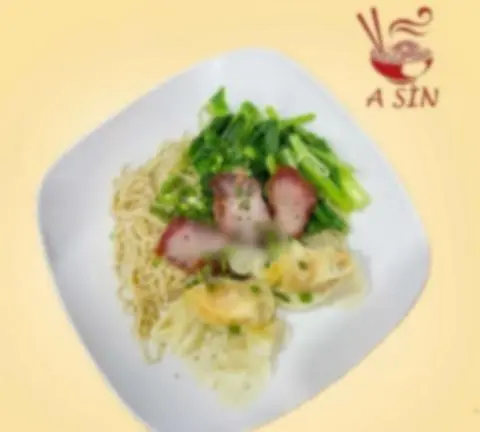 Hình ảnh Mì sủi cảo xá xíu khô