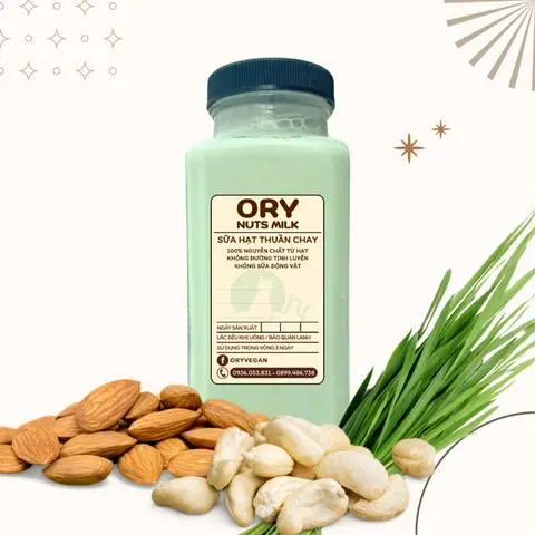 Hình ảnh Sữa Hạnh Nhân, Hạt Điều, Bột Cỏ Lúa Mì - Ly 250ml