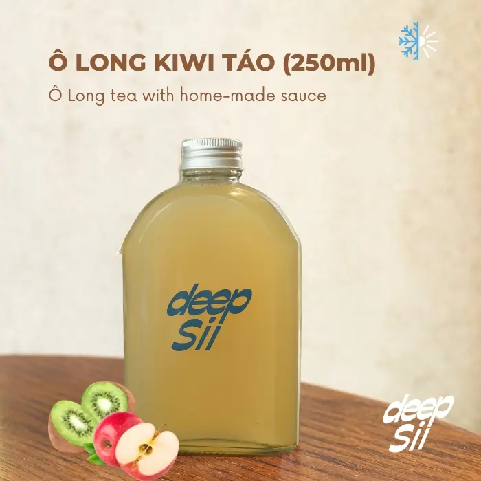 Hình ảnh Trà Ô Long Kiwi Táo (Chai 250ml)