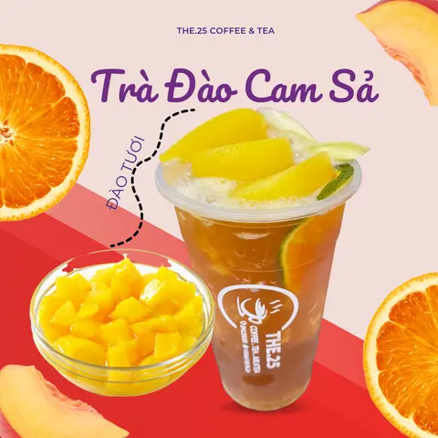 Hình ảnh Trà đào cam sả - ly 700ml - size L