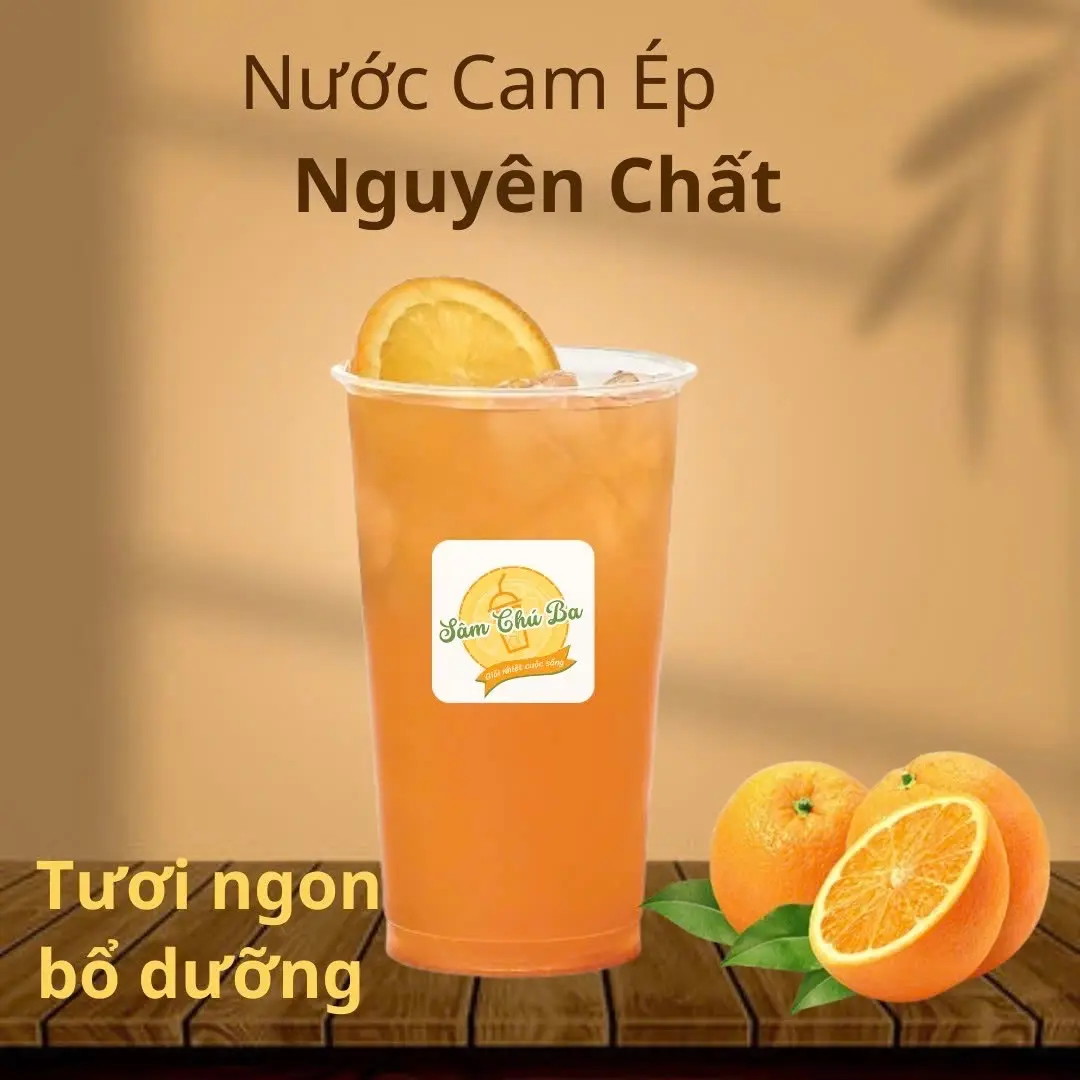 Hình ảnh Ly nước cam ép nguyên chất 700ml