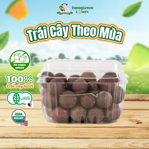 Hình ảnh Nhãn Xuồng Tím Hữu Cơ Hộp 500Gr