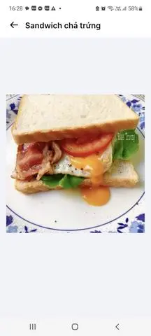 Hình ảnh Sandwich chả trứng