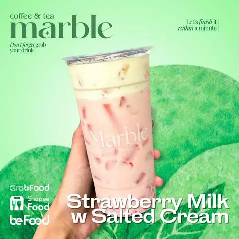 Hình ảnh Latte dâu kem muối