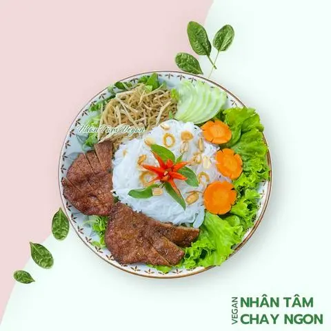 Hình ảnh Bún bì thịt nướng thuần chay