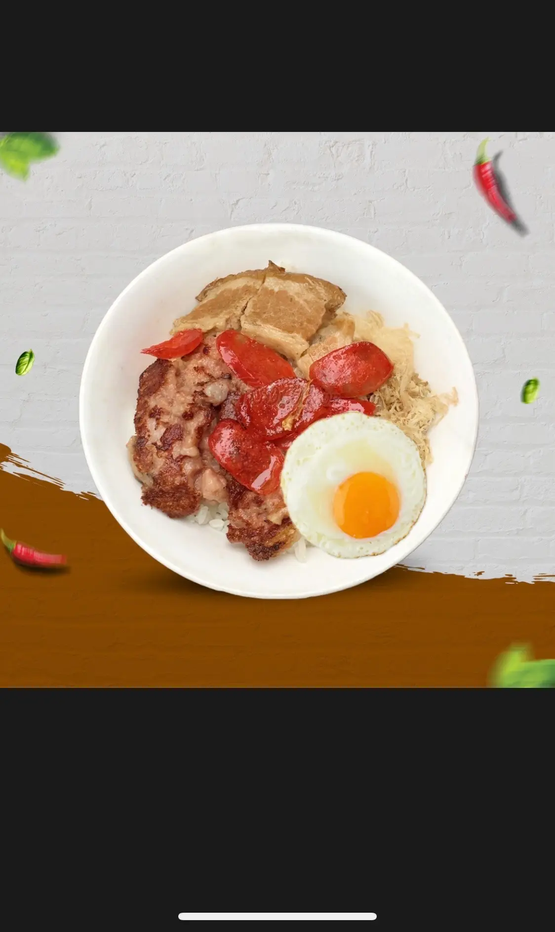 Hình ảnh Xôi thịt kho - ốp la - lạp xưởng