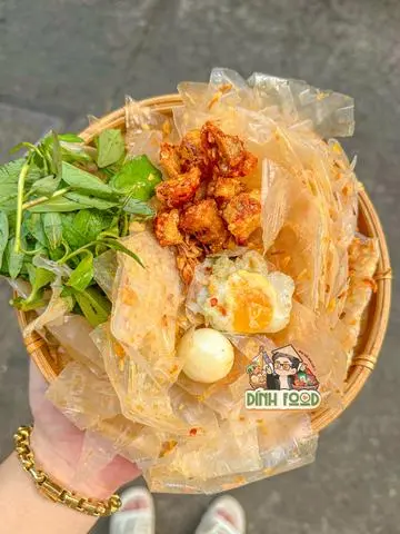 Hình ảnh Bánh tráng sate tóp mỡ