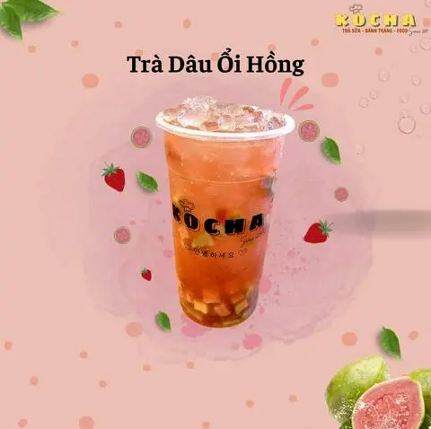Hình ảnh Trà Dâu Ổi Hồng + TC